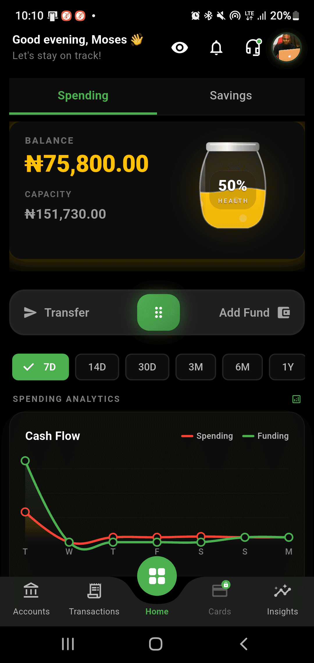 Fridomax app screen 1